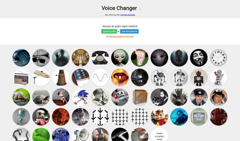 Screenshot of Voice Changer