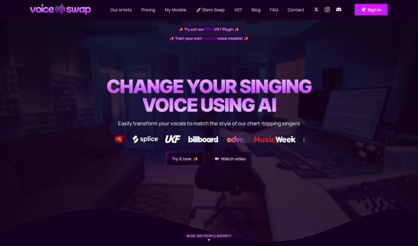 Screenshot of Voice-Swap