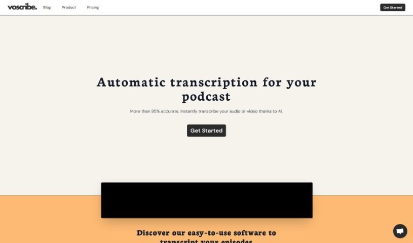 Screenshot of Voscribe