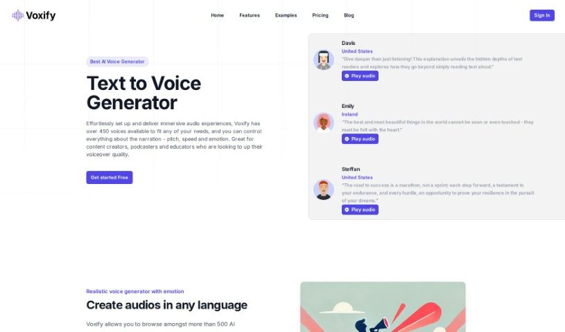 Screenshot of Voxify