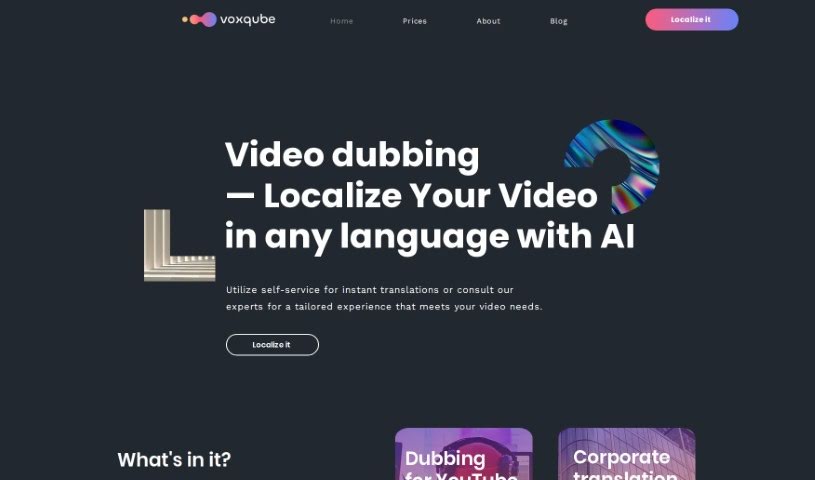 Screenshot of Voxqube