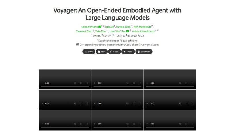 Screenshot of Voyager Minedojo