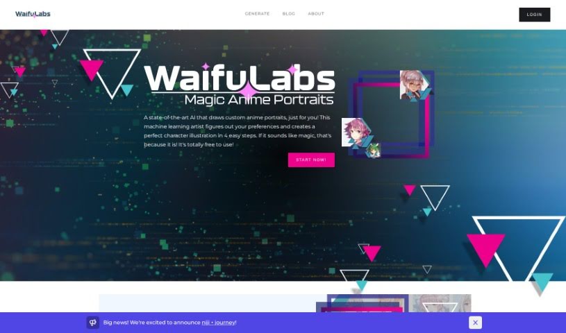 Screenshot of Waifu Labs