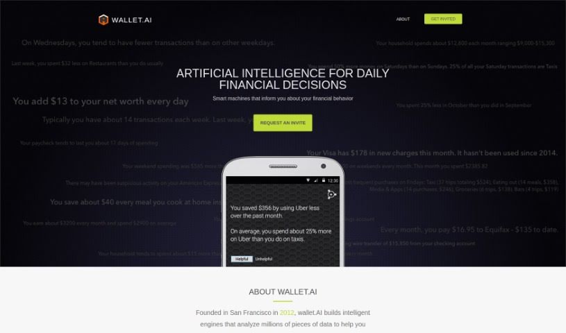 Screenshot of Wallet.ai
