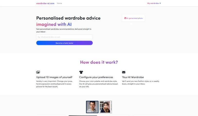 Screenshot of Wardrobe AI