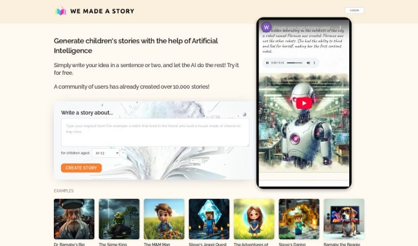 Screenshot of We Made A Story