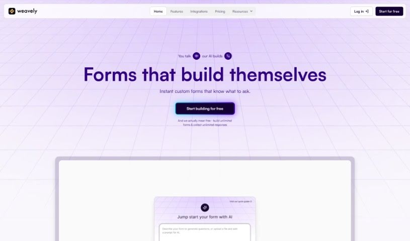 Screenshot of Weavely