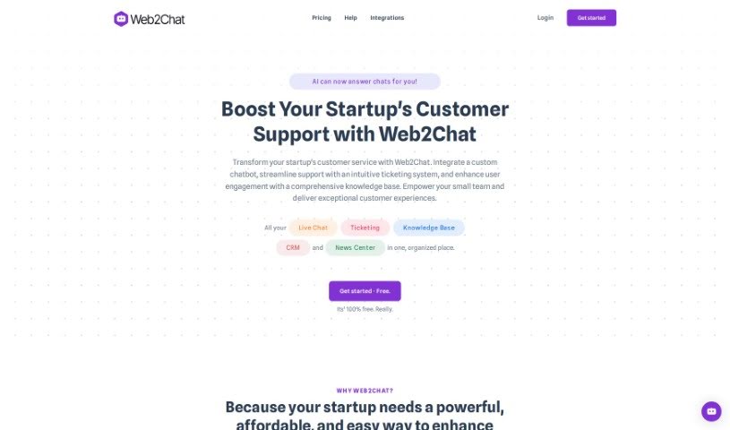 Screenshot of Web2Chat