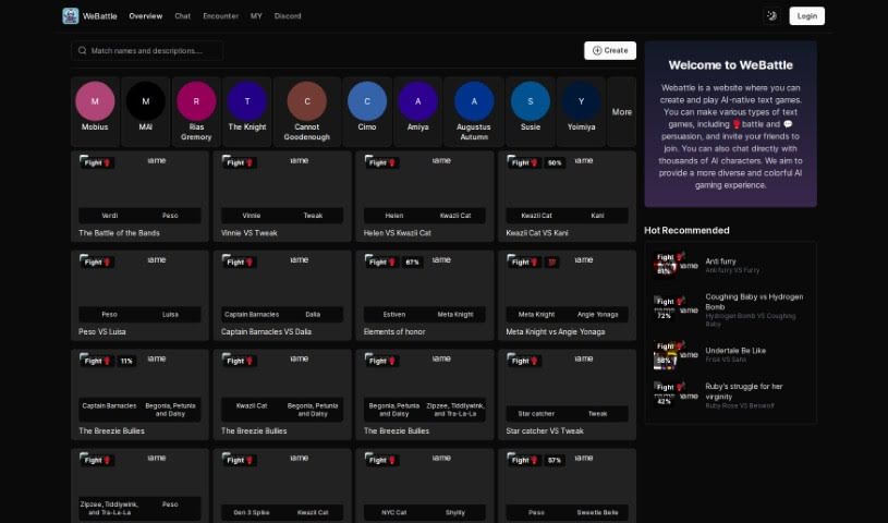 Screenshot of WeBattle