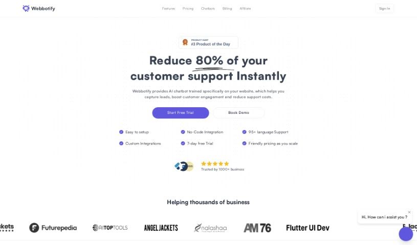 Screenshot of Webbotify