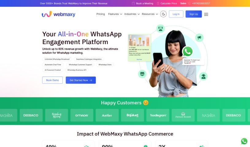 Screenshot of WebMaxy