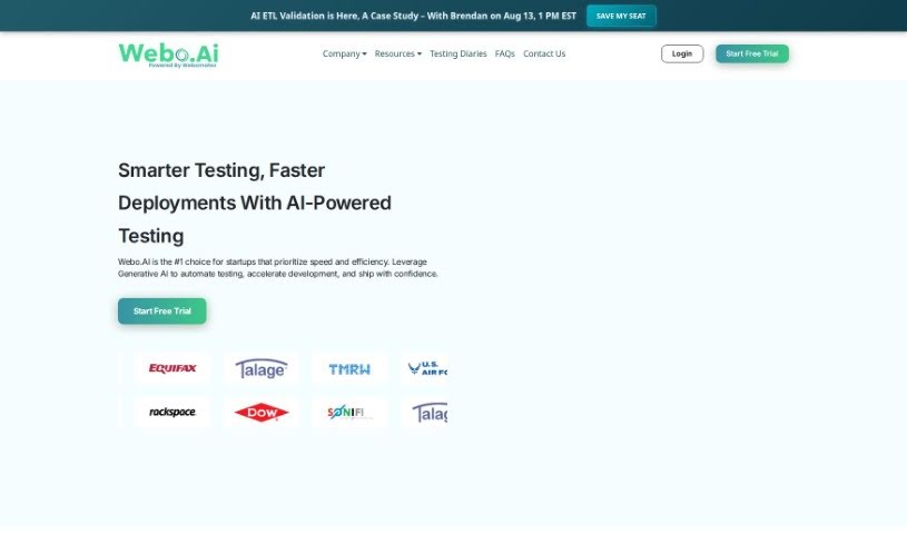 Screenshot of Webo.ai