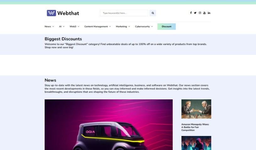 Screenshot of Webthat