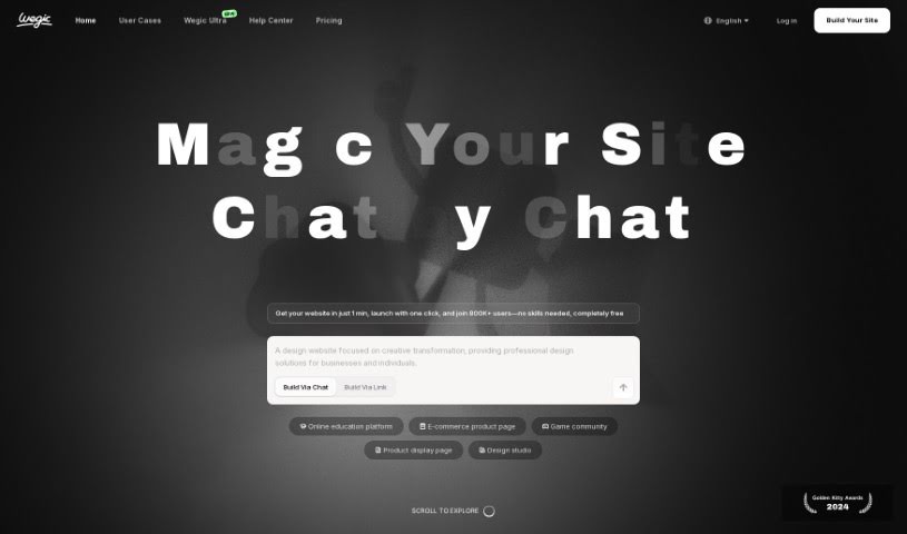 Screenshot of Wegic AI