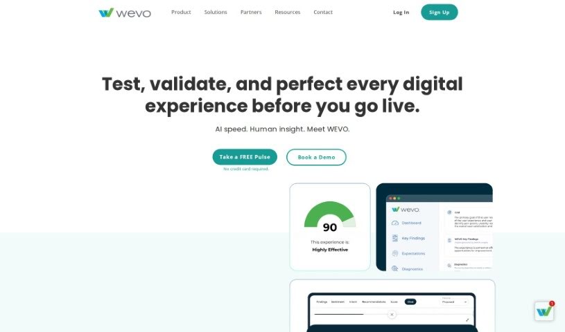 Screenshot of WEVO