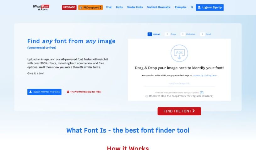Screenshot of What Font Is