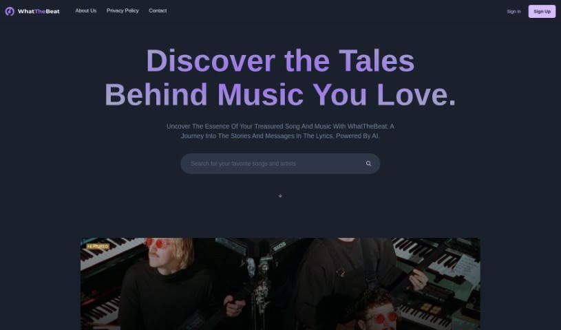 Screenshot of WhatTheBeat