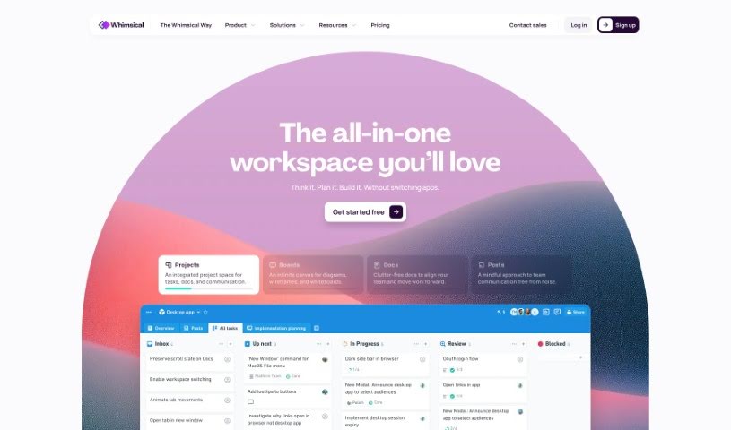 Screenshot of Whimsical