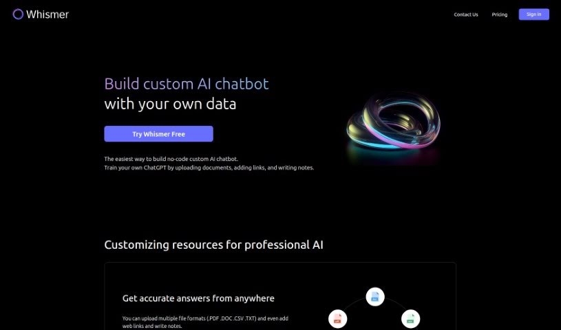 Screenshot of Whismer