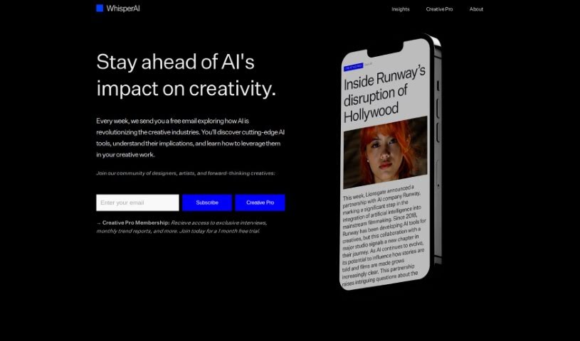 Screenshot of Whisperai