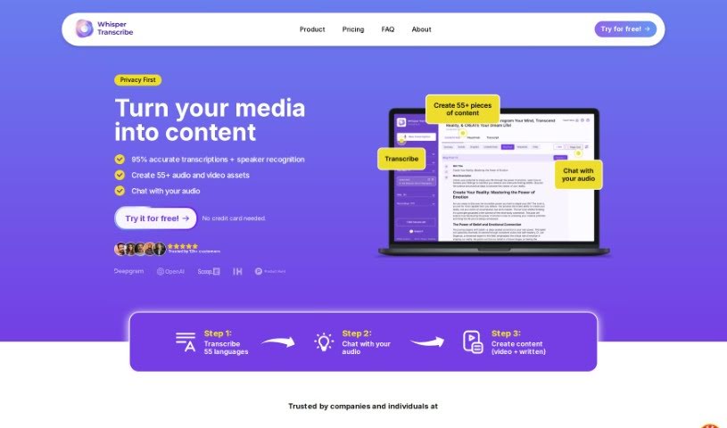 Screenshot of WhisperTranscribe