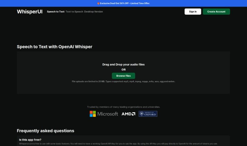 Screenshot of Whisperui