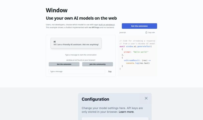 Screenshot of Windowai.io
