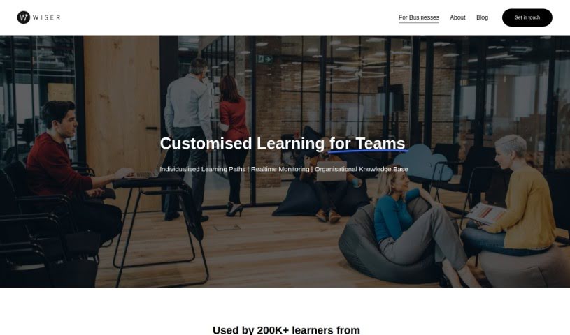 Screenshot of Wiser Media