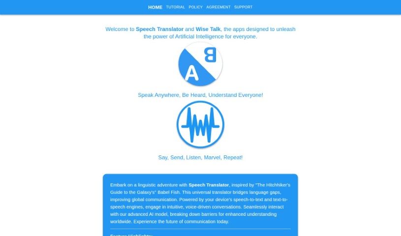 Screenshot of WiseTalk