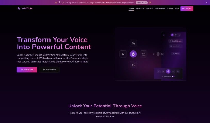 Screenshot of Wiz Write