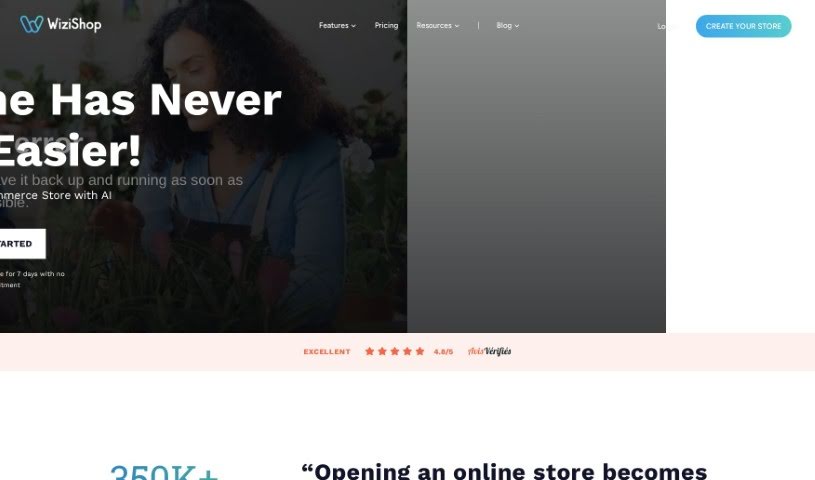 Screenshot of WiziShop