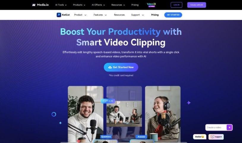 Screenshot of Wondershare KwiCut