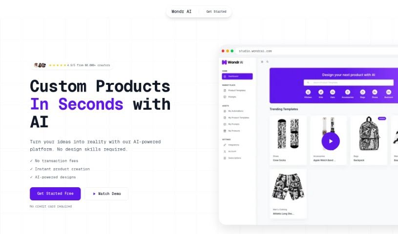 Screenshot of Wondr AI