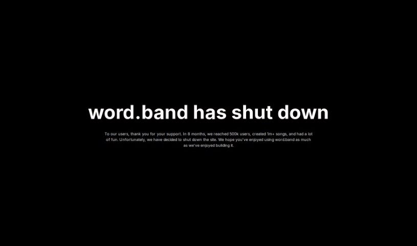 Screenshot of wordband