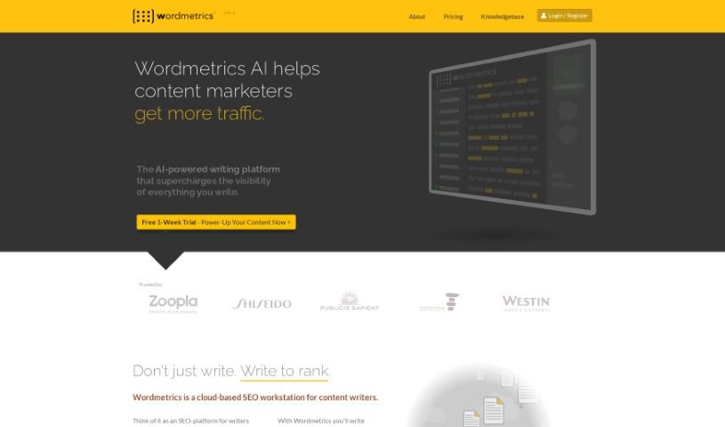 Screenshot of Wordmetrics