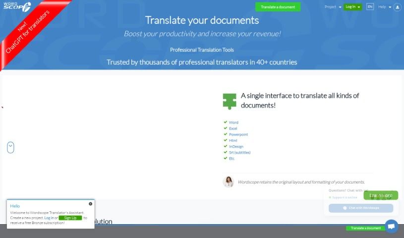 Screenshot of Wordscope