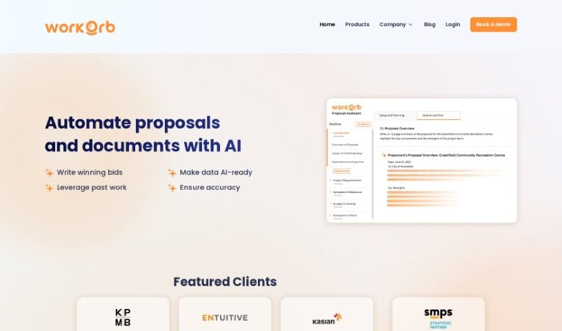 Screenshot of Workorb AI