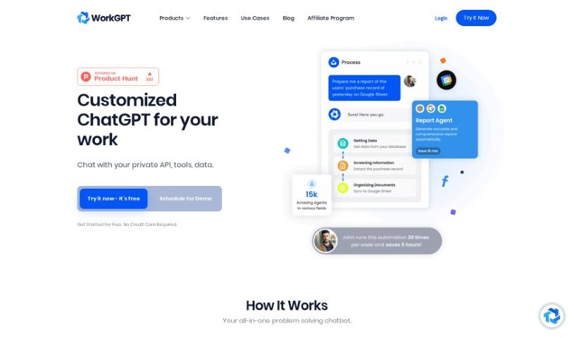 Screenshot of WorkGPT