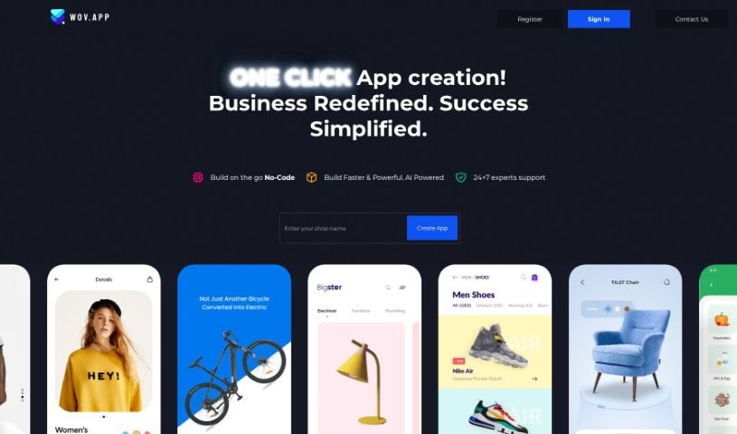 Screenshot of Wov App