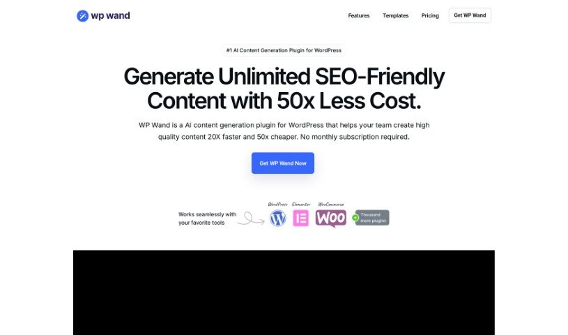 Screenshot of WP Wand