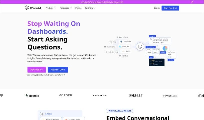 Screenshot of Wren AI