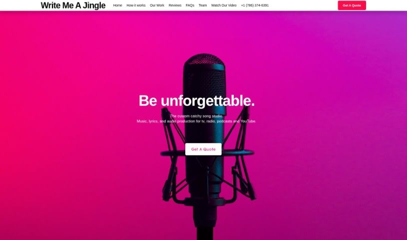 Screenshot of Write Me A Jingle