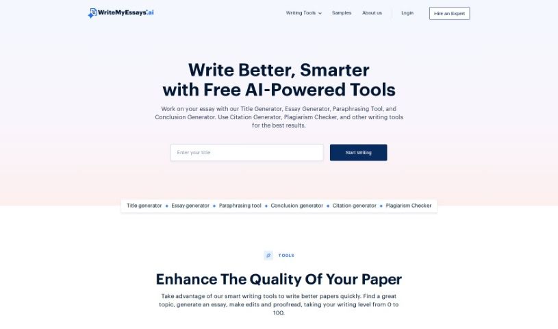 Screenshot of Write My Essay Ai