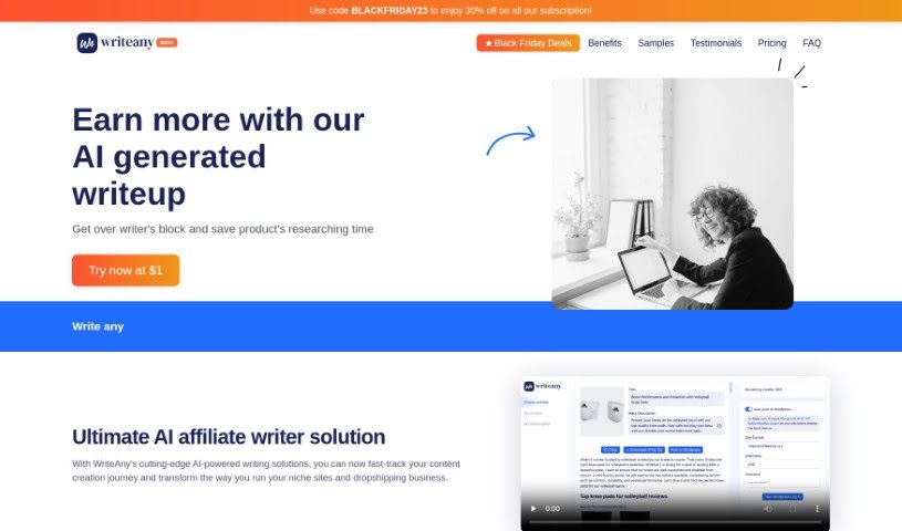 Screenshot of Writeany