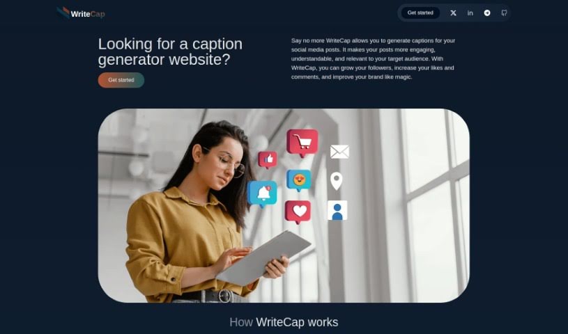 Screenshot of WriteCap