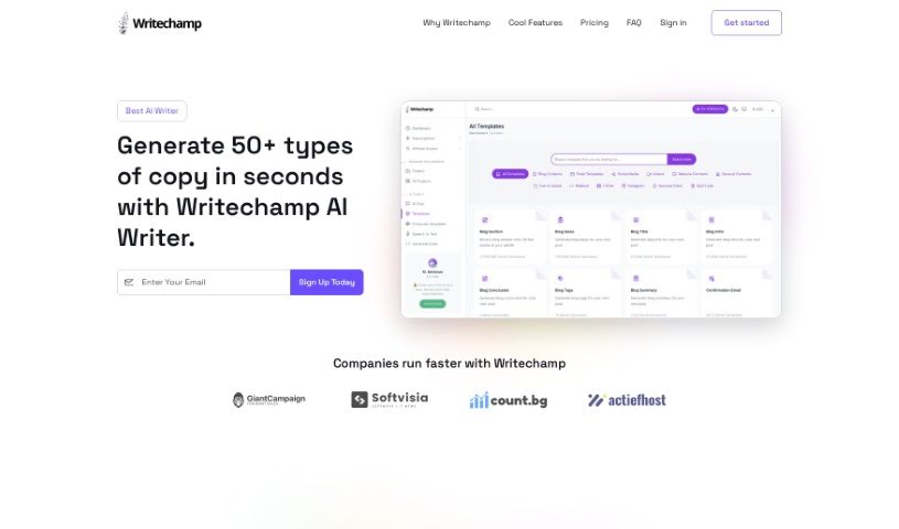 Screenshot of Writechamp