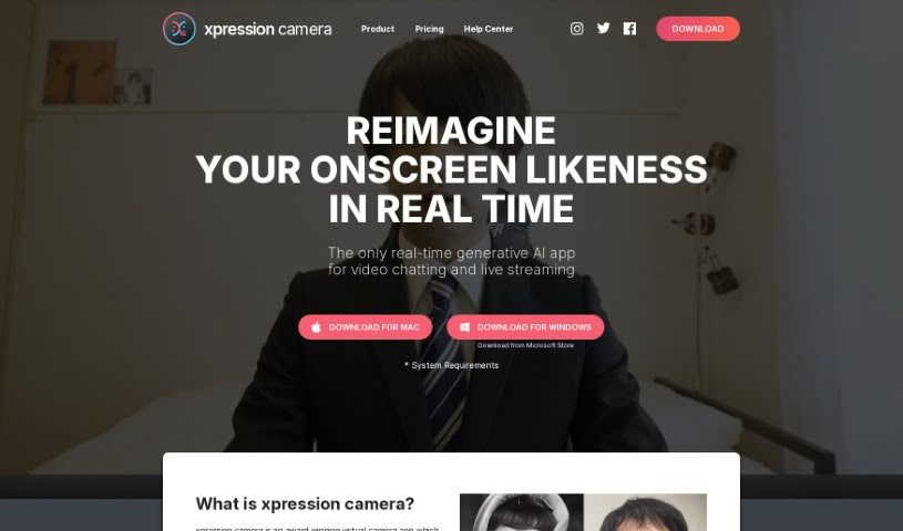 Screenshot of Xpression Camera