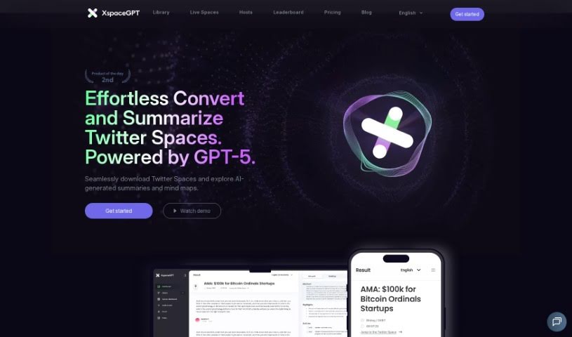 Screenshot of XspaceGPT