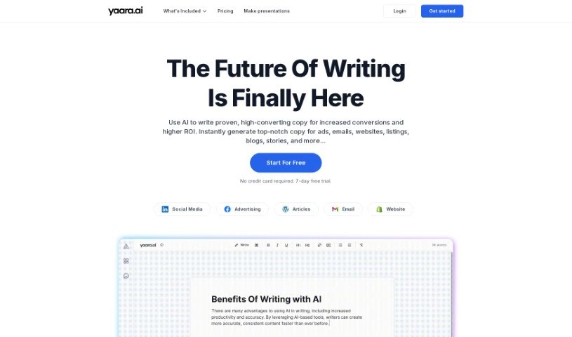 Screenshot of Yaara AI