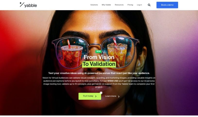 Screenshot of Yabble